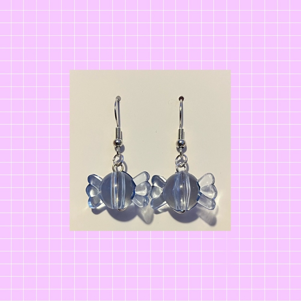 Blue candy earrings